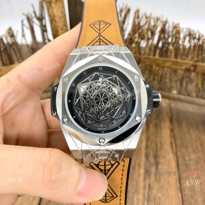 Best Replica Hublot Big Bang Sang Bleu II Automatic Watches SS Case